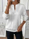 Zip Neck Cable Knit Sweater