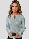 Zip Neck Cable Knit Sweater