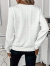 Zip Neck Cable Knit Sweater