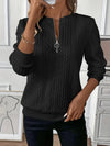 Zip Neck Cable Knit Sweater