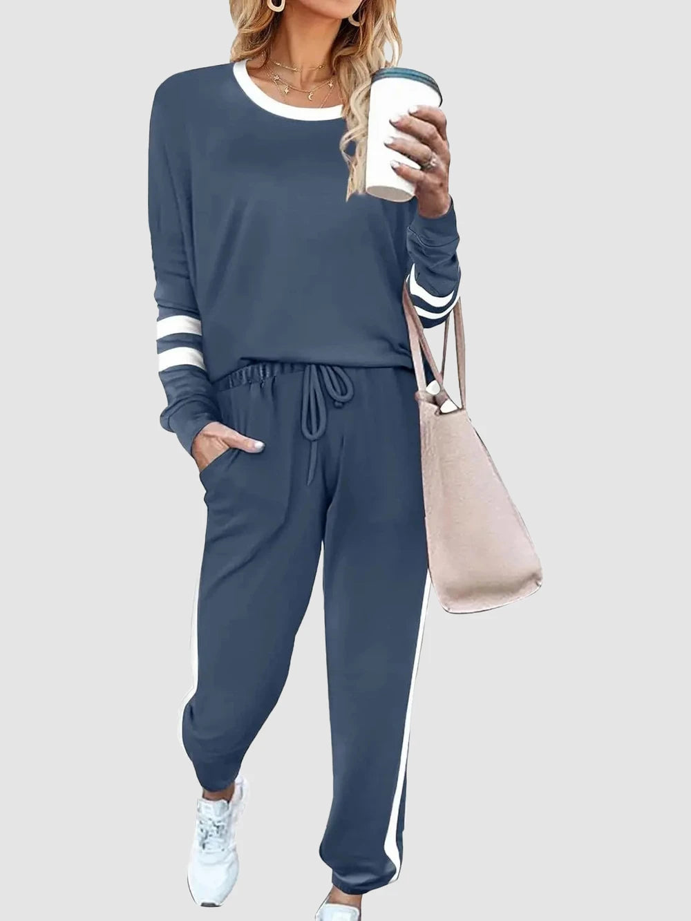 Solid Long Sleeve Lounge Set