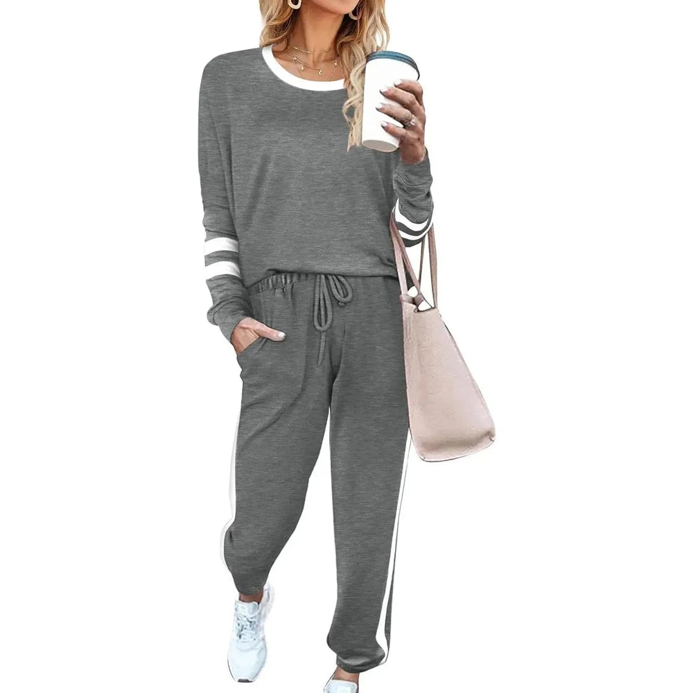 Solid Long Sleeve Lounge Set
