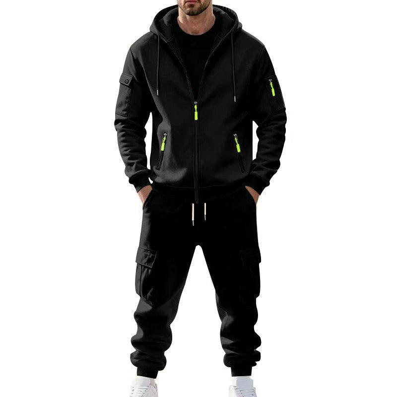 Winter Fleece-Lined Tracksuit Set