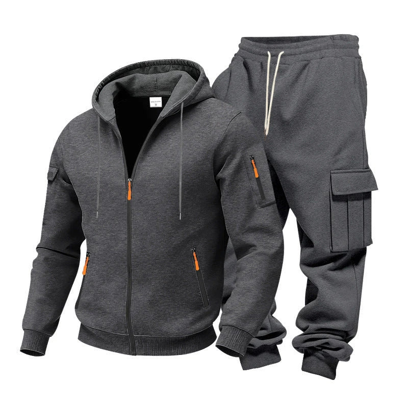 Winter Fleece-Lined Tracksuit Set