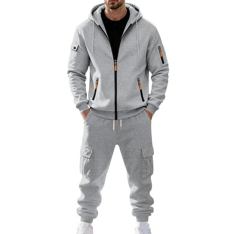 Winter Fleece-Lined Tracksuit Set