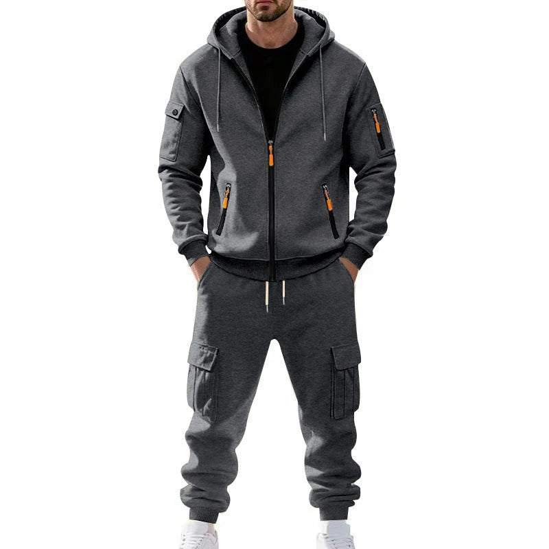 Winter Fleece-Lined Tracksuit Set