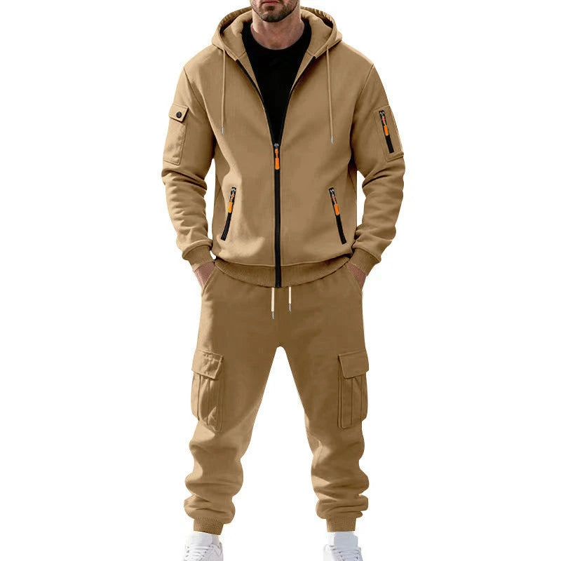 Winter Fleece-Lined Tracksuit Set
